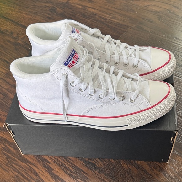 Converse Classic All Star White High-Tops with Red Accents, Men’s Size 12, NEW - Picture 5 of 13